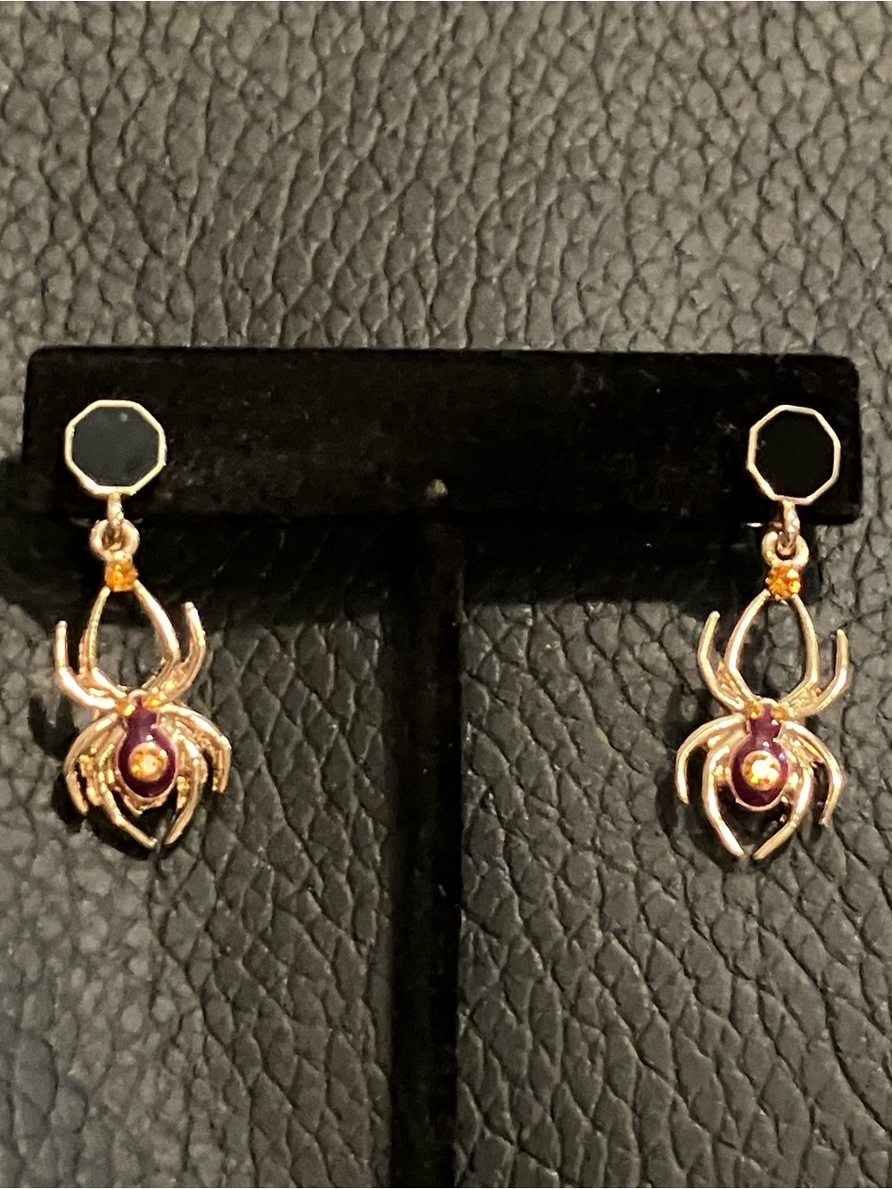 nOir Jewelry - Halloween Spider Drop Earrings